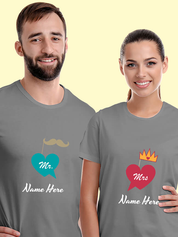 Custom Mr And Mrs With Name Couples T Shirt