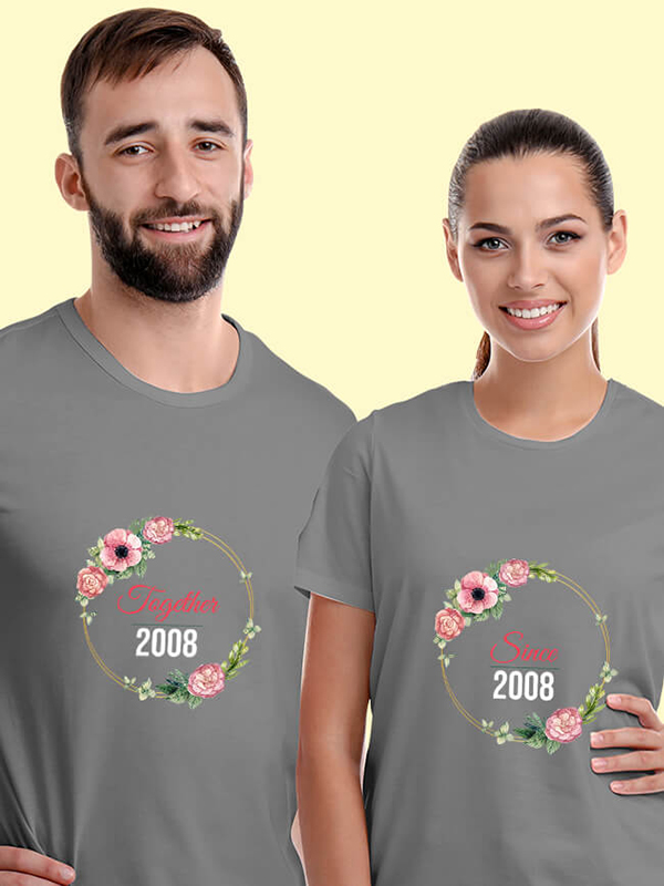 Custom Couples T Shirt Together Since