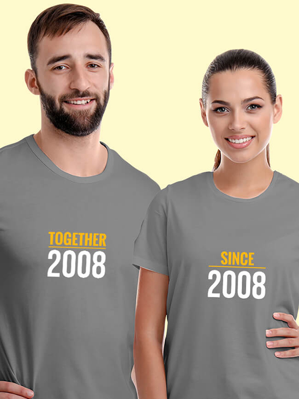 Custom Together Since Couples T Shirts