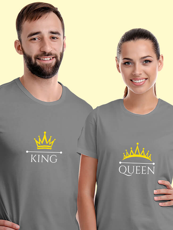 Custom King Queen Couple T Shirt