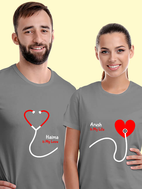 Custom Stethoscope Couples T Shirt