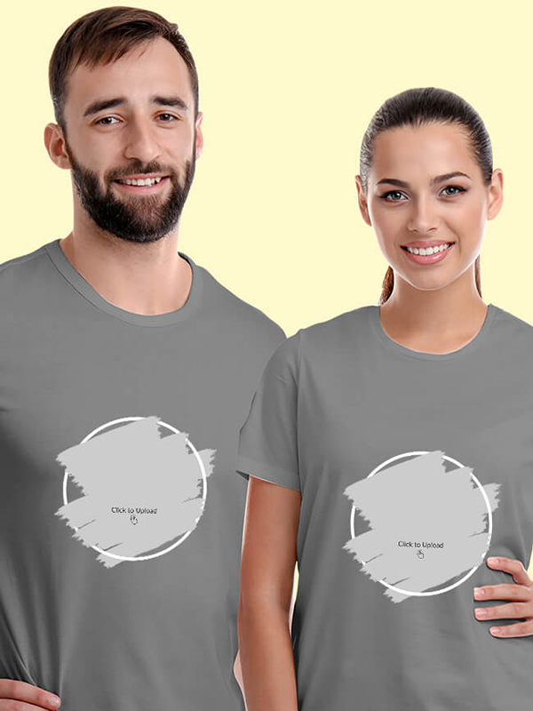 Custom Your Image On Customized Couple Tshirt