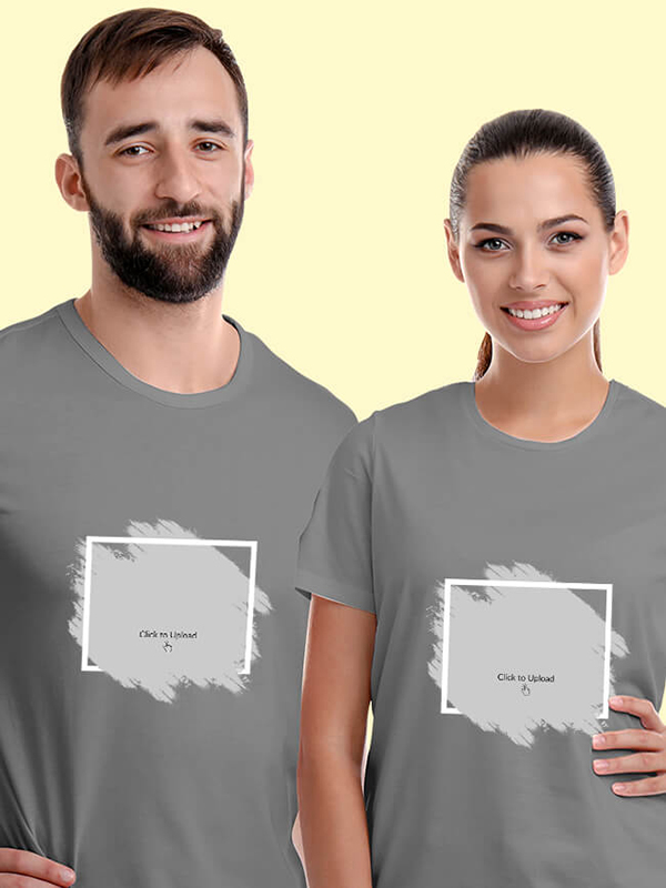 Custom Your Photo Print On Personalized Couple Tees