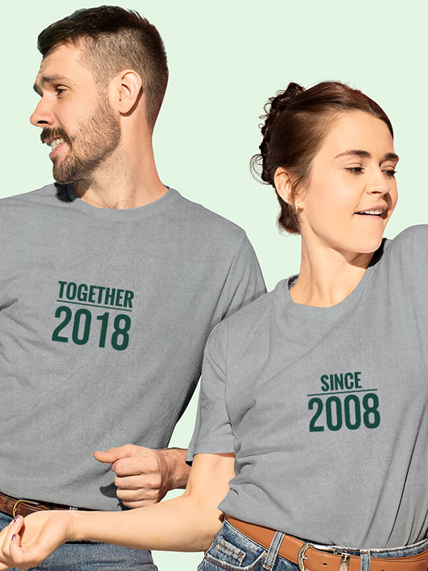 Custom Together Since Couples T Shirts