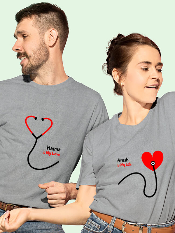 Custom Stethoscope Couples T Shirt