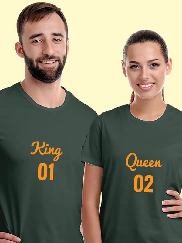 Custom Couples T Shirts King Queen