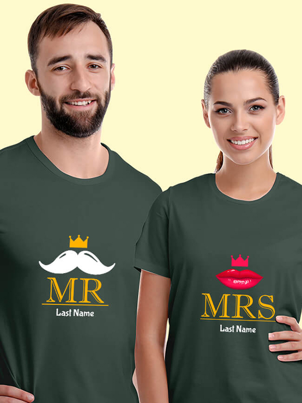 Custom Mr And Mrs T Shirt For Couples