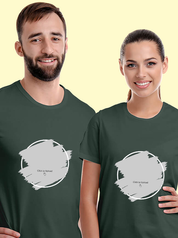 Custom Your Image On Customized Couple Tshirt