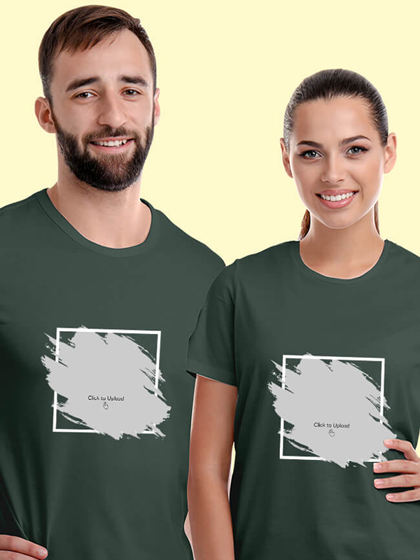 Custom Your Image with Abstract Theme On Couple T-shirts For Men & Women