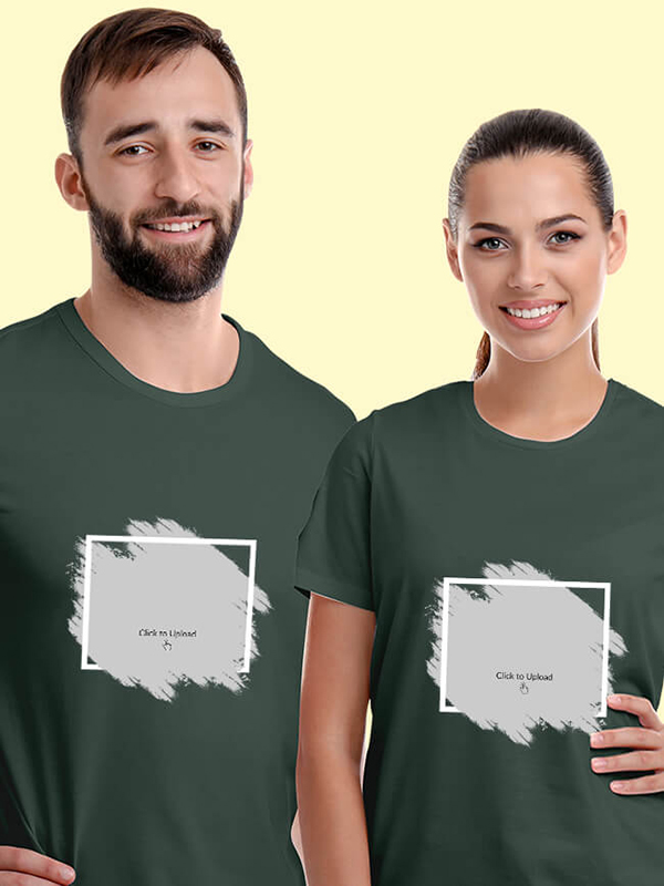 Custom Your Photo Print On Personalized Couple Tees