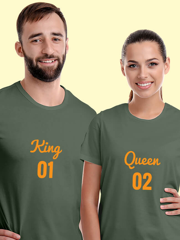 Custom Couples T Shirts King Queen