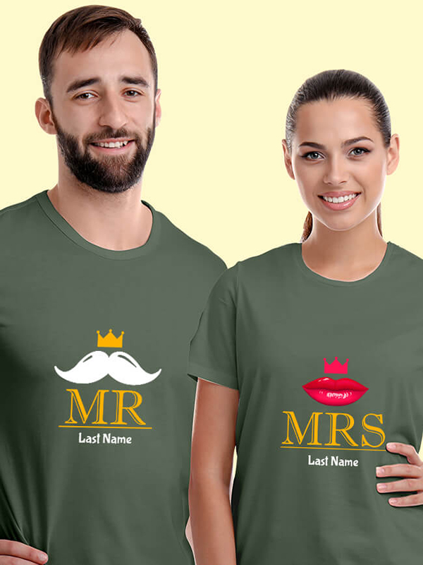 Custom Mr And Mrs T Shirt For Couples