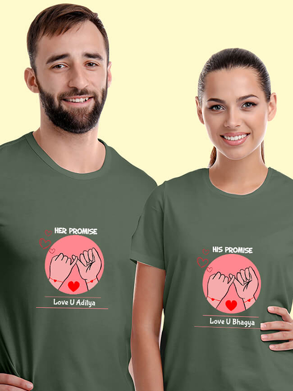 Custom His And Hers Promise Couples T Shirt