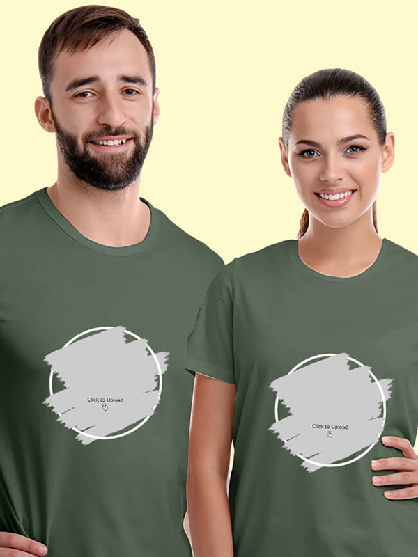 Custom Your Image On Customized Couple Tshirt