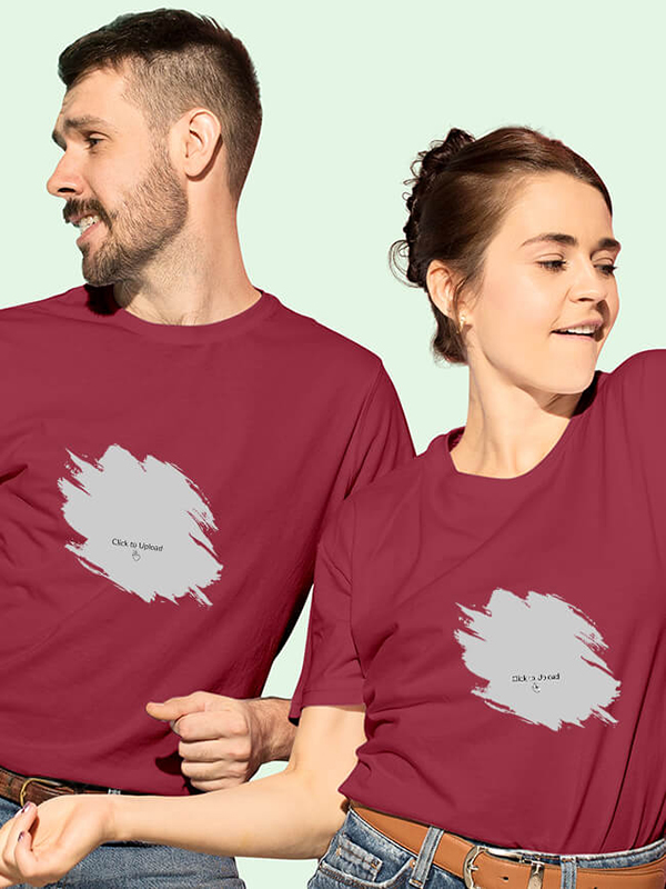 Custom Your Photo On Customized Couple Tees