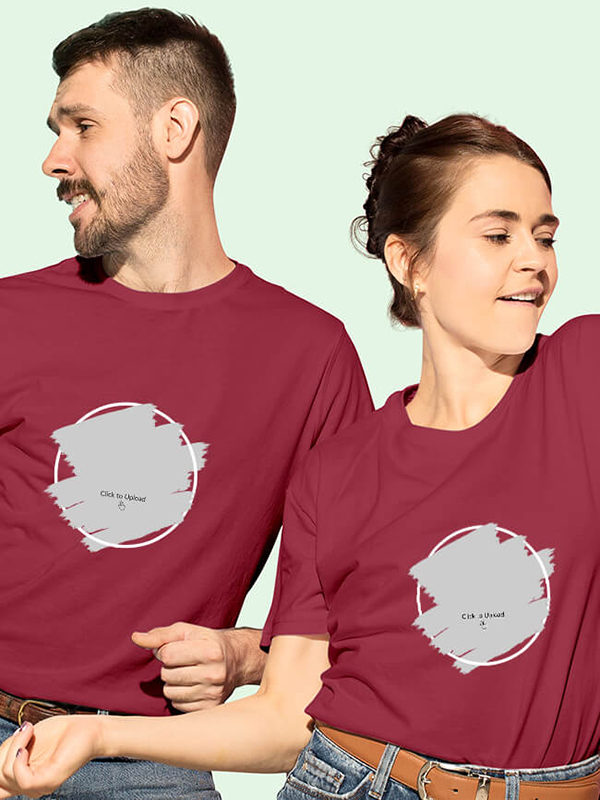 Custom Your Image On Customized Couple Tshirt