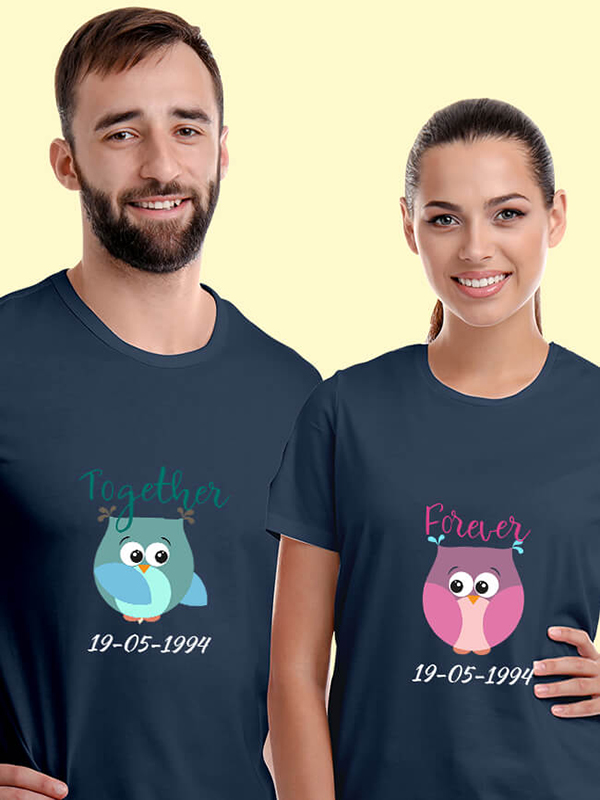 Custom Together Forever Couples T Shirt