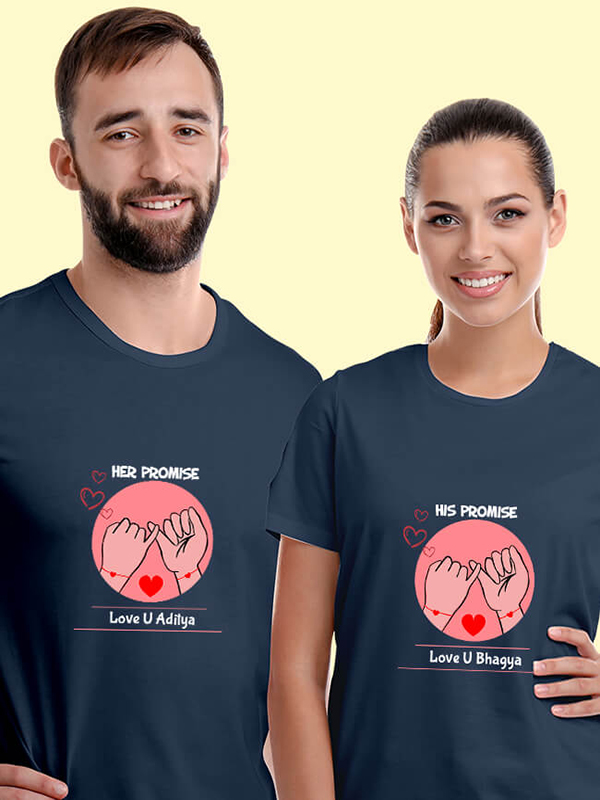 Custom His And Hers Promise Couples T Shirt