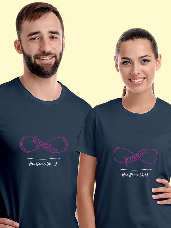 Custom Together Forever Honeymoon Couples T Shirt