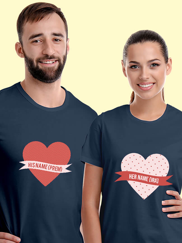 Custom His And Her Couples T Shirt