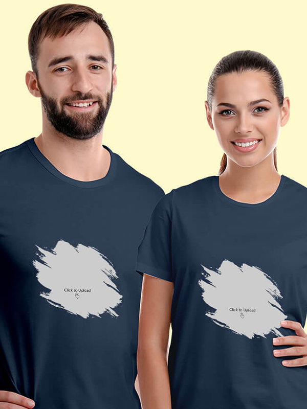 Custom Your Photo On Customized Couple Tees