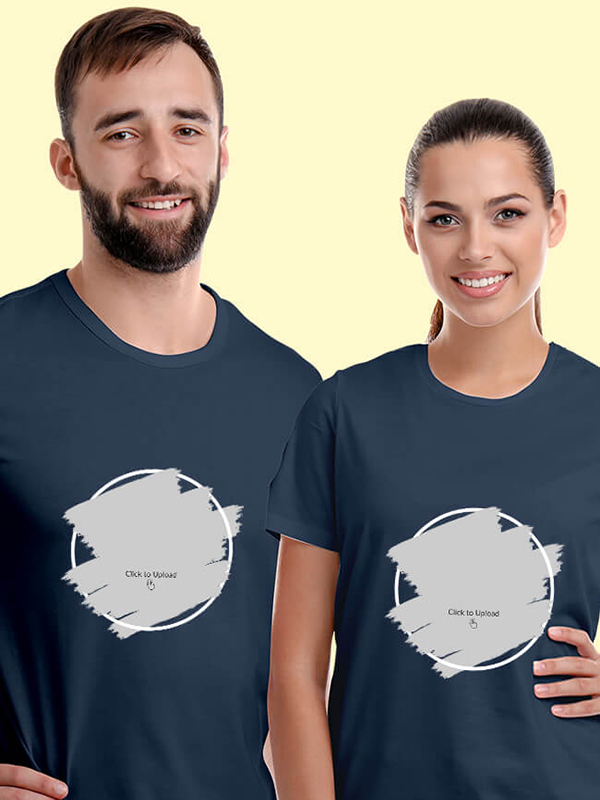 Custom Your Image On Customized Couple Tshirt