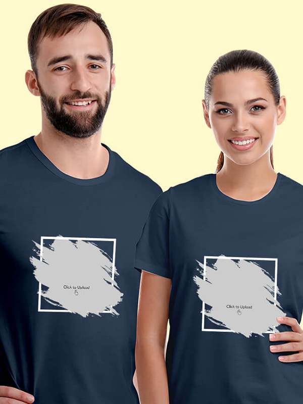 Custom Your Image with Abstract Theme On Couple T-shirts For Men & Women