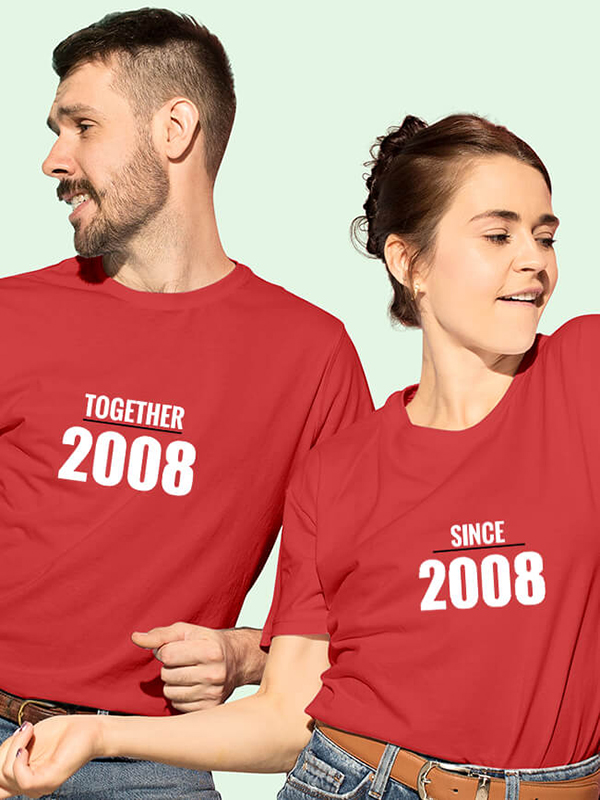 Custom Together Since Couples T Shirts