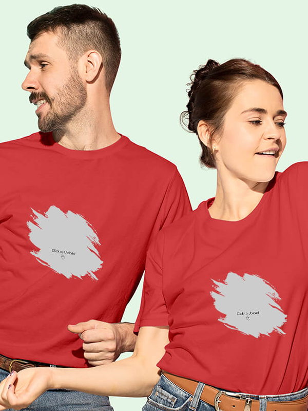 Custom Your Photo On Customized Couple Tees