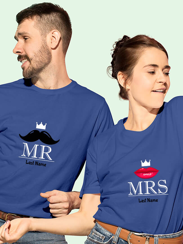 Custom Mr And Mrs T Shirt For Couples