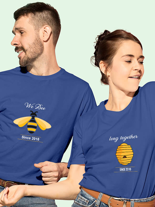Custom We Bee Long Together Couples T Shirt