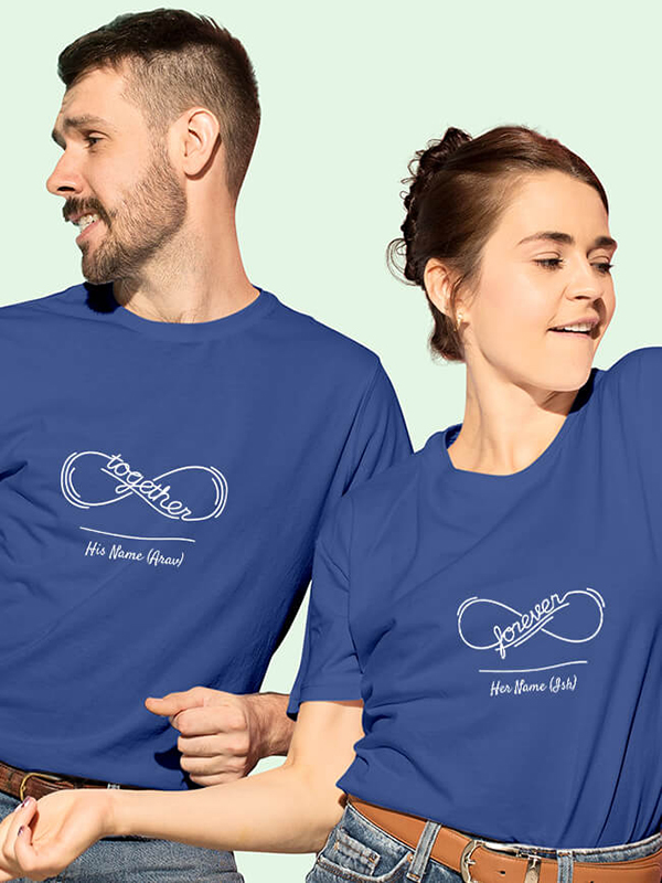 Custom Together Forever Honeymoon Couples T Shirt