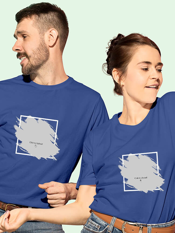 Custom Your Image with Abstract Theme On Couple T-shirts For Men & Women