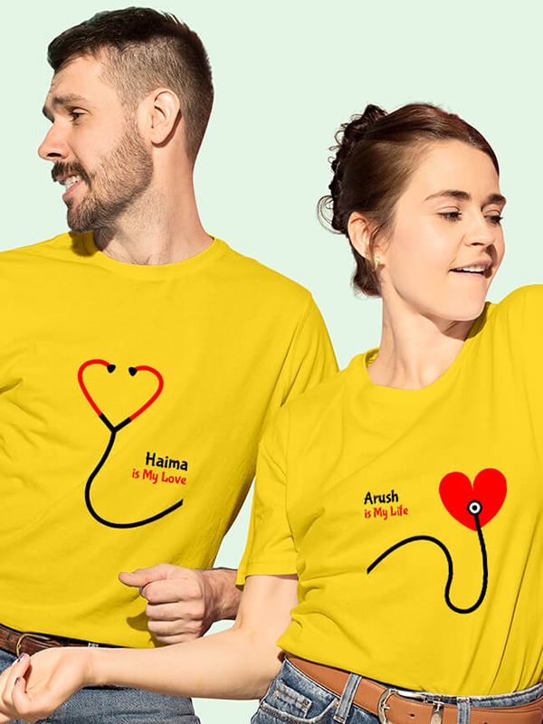 Custom Stethoscope Couples T Shirt