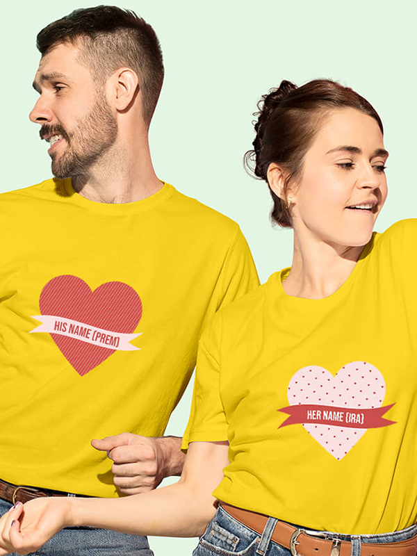 Custom His And Her Couples T Shirt