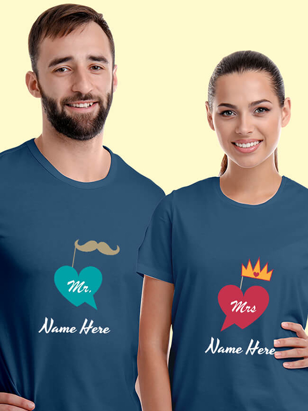 Custom Mr And Mrs With Name Couples T Shirt