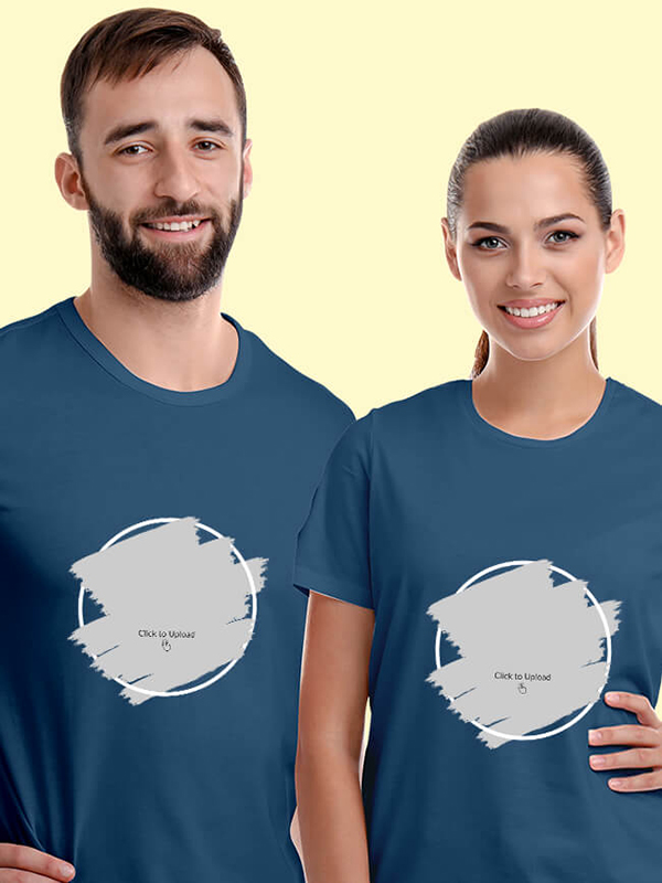 Custom Your Image On Customized Couple Tshirt