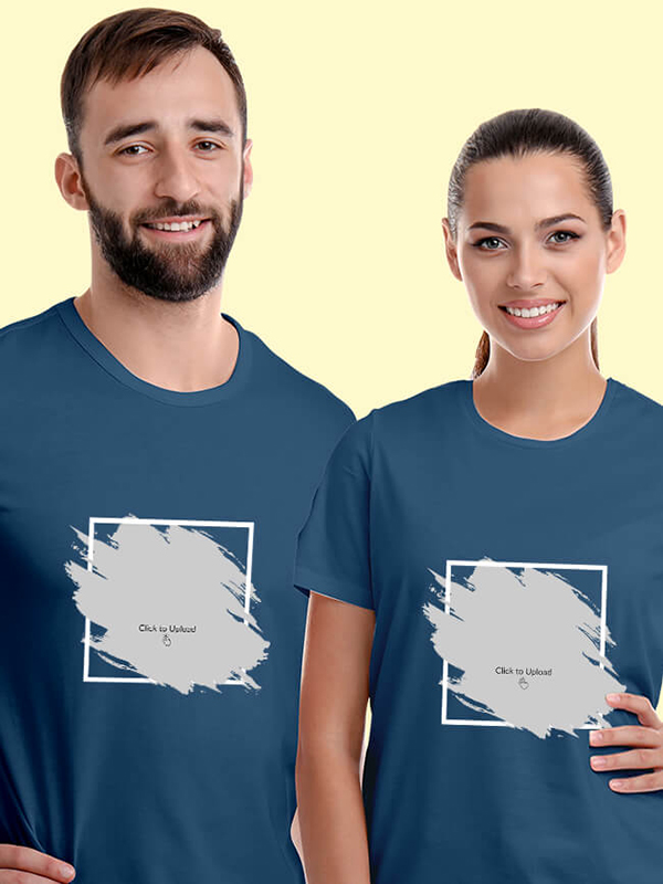 Custom Your Image with Abstract Theme On Couple T-shirts For Men & Women