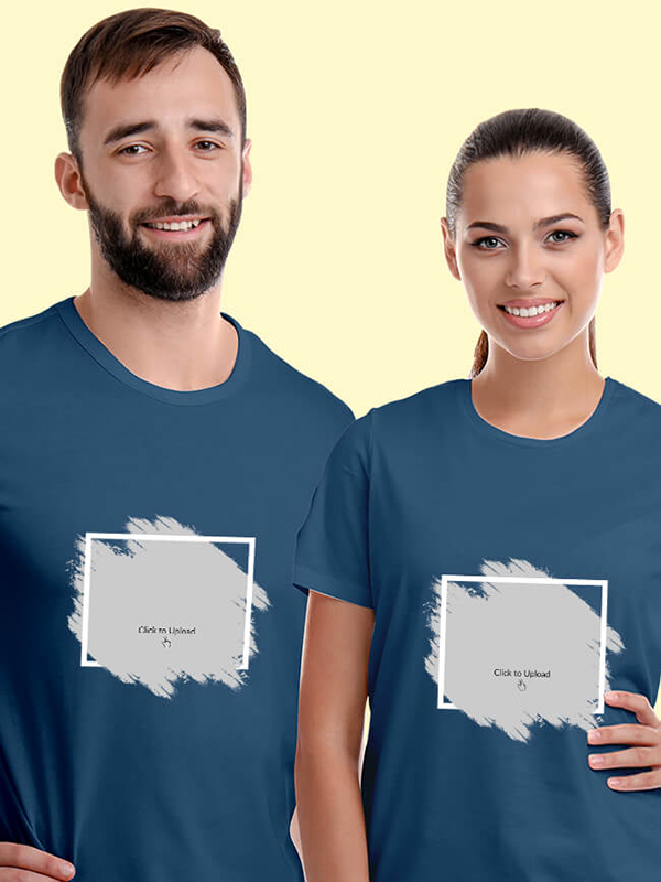 Custom Your Photo Print On Personalized Couple Tees