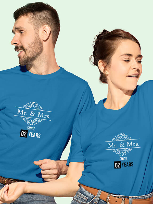 Custom Mr And Mrs Since Year Couples T Shirt