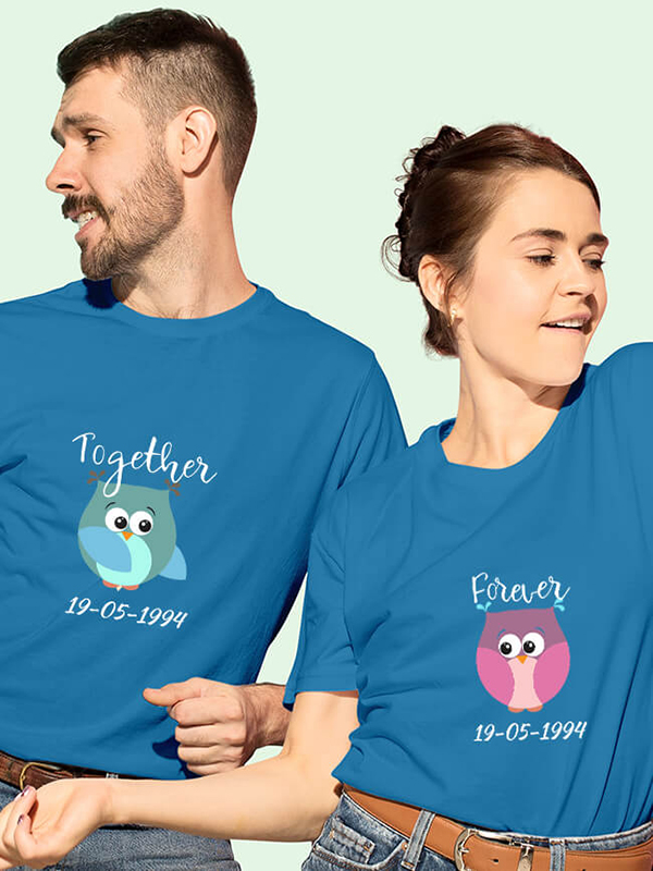 Custom Together Forever Couples T Shirt