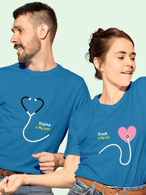 Custom Stethoscope Couples T Shirt