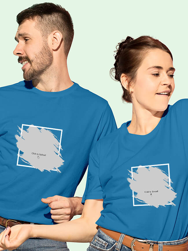 Custom Your Image with Abstract Theme On Couple T-shirts For Men & Women