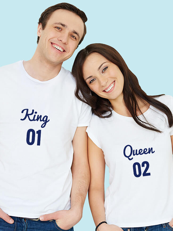 Custom Couples T Shirts King Queen