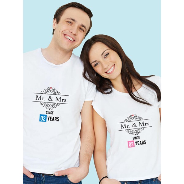 Mr And Mrs Since Year Couples T Shirt