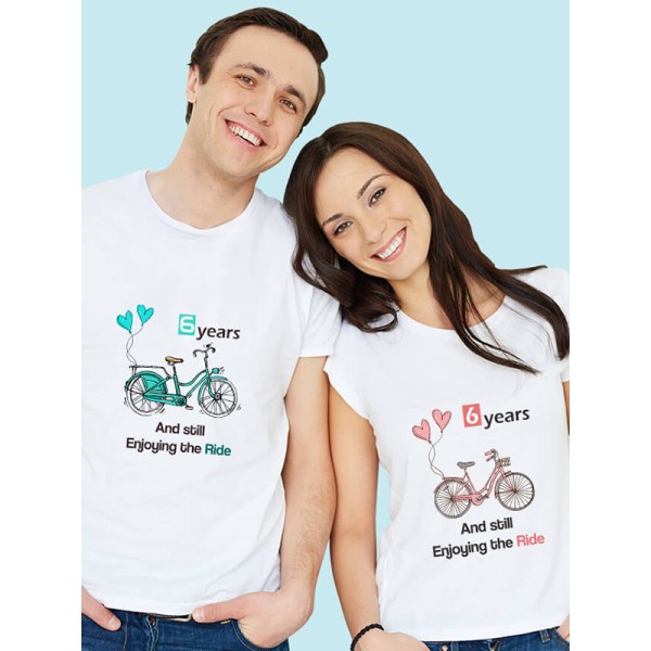 Anniversary Still Enjoying The Ride Couples T Shirt