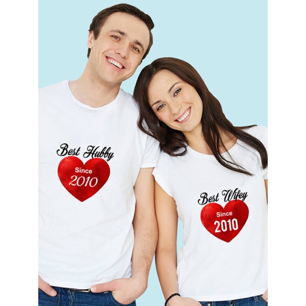 Wifey Hubby Personalised Couples T Shirt Wifey Hubby Personalised Couples T Shirt