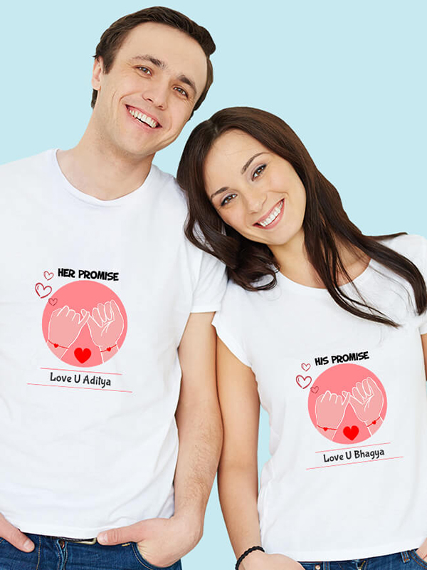 Custom His And Hers Promise Couples T Shirt