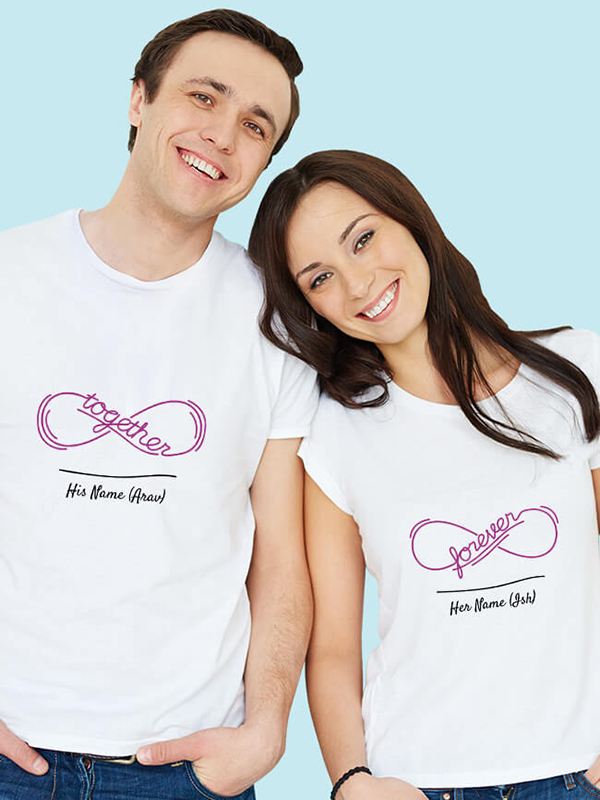 Custom Together Forever Honeymoon Couples T Shirt