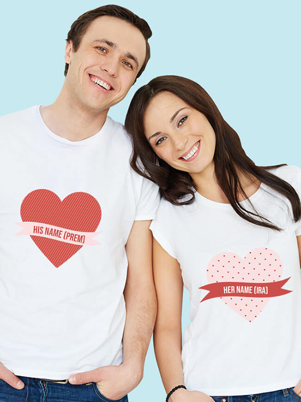 Custom His And Her Couples T Shirt